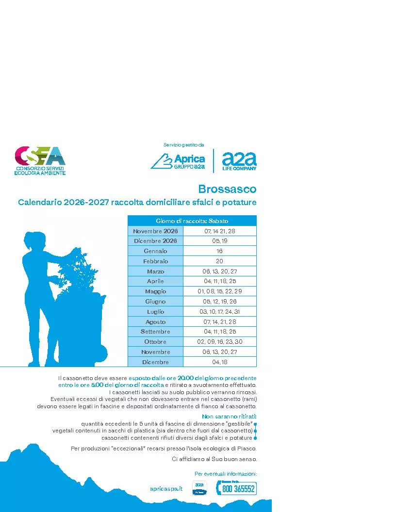 Calendario sfalci